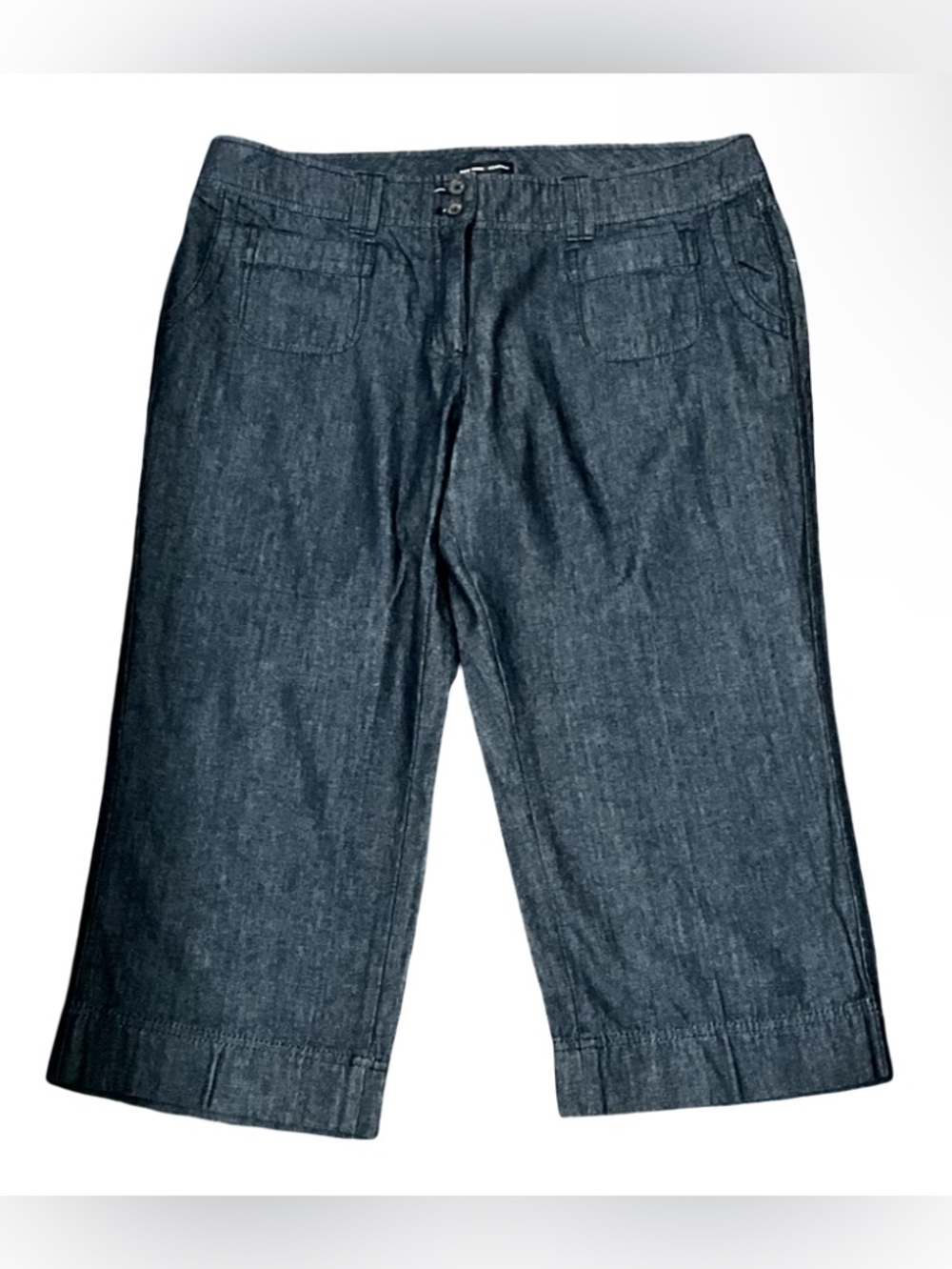 New York & Company Dark Wash Denim Capri Pants Women’s 14 Cotton Cropped Jeans
